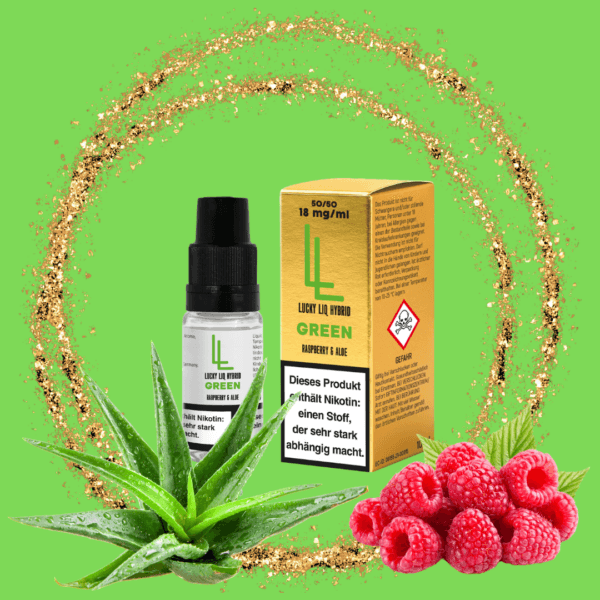 e-liquid luckyliq hybrid green raspberry und aloe